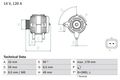 BOSCH Generator 14V Für RENAULT NISSAN OPEL VAUXHALL MITSUBISHI A 0986045241