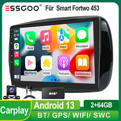 64G Autoradio Für Smart Forfour Fortwo 453 2014-2022 Android 13 GPS KAM MIC DAB+