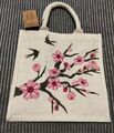 JUTE SHOPPING BAG Hessian Medium Canvas Carrier FAIRTRADE fun green eco animals 