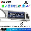 Autoradio Für Audi A6 C6 4F MMI 3G 2010-2012 Carplay Android 13 GPS NAVI 4G WIFI