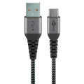 goobay USB 2.0 A/USB C Kabel 0,5 m schwarz, grau, 1 St.