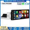 6.86 Zoll 2+64GB Android 13 Wireless Apple Carplay Autoradio GPS DSP Single 1DIN