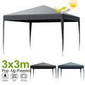 3x3M Pavillon Pop-Up Gartenzelt Gartenpavillon Faltpavillon Partyzelt Stabil UV