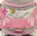 Softgeschirr  Brustgeschirr Hundegeschirr XS-M Welpen rosa Rosen Glitzer Hunde