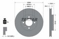 Textar 92036803 Set 2x Bremsscheibe für VW Seat Lupo + Polo + Variant + 84-05