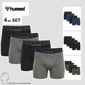 hummel Herren Boxershorts 4er-Pack elastischer Bund Jersey-Stoff mit Stretch