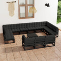 Garten Lounge Set Gartenmöbel Sofa Sitzgruppe 14-tlg. Massivholz Kiefer vidaXL