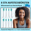 8 X Ersatzbürsten passend für Philips Sonicare Aufsteckbürsten - Hygiene Blister