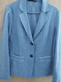 Da-Jersey- Blazer, Gr.38, Farbe Azurro Blau vom Rabe Moden. Klein Reverskragen,