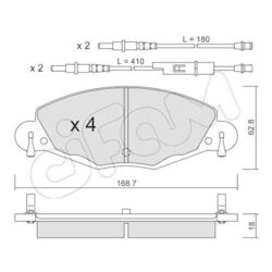 1x Bremsbelagsatz, Scheibenbremse CIFAM 822-332-0 passend für CITROËN