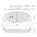 1x Bremsbelagsatz, Scheibenbremse CIFAM 822-332-0 passend für CITROËN