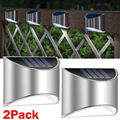 2x LED Solarleuchten Wandlampen Zaunleuchte Gartenleuchte Außen Treppen Lampe