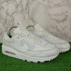 Nike Air Max Schuhe Größe 6 Damen dreifach weiß 90 Futura Laufen Turnschuhe Gehen