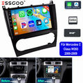 2+64G Android 13 Carplay Autoradio GPS Navi DAB+ Für Benz C Klasse W203 CLK W209