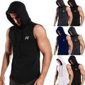 MEETWEE Herren Tank Top Sportshirt mit Kapuze Ärmelloses Muskelshirts Fitness