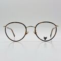 Funk Brille Damen Herren rund braun gold Panto Mod. RISI BISI Food Dieter NEU