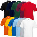 FRUIT OF THE LOOM POLOSHIRT 65/35 Pique Polo SHIRTS S M L XL XXL 3XL 4XL 5XL NEU