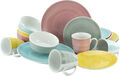 CreaTable Kombiservice Pastello multicolor Porzellan 16 tlg. Geschirr Set - Neu