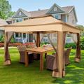 Pavillon Wasserdicht 3.3x3.3m Faltpavillon Garten Partyzelt UV-Schutz 50+