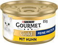 Gourmet PURINA GOURMET Gold Feine Pastete Katzenfutter nass, mit Huhn, 12er Pack