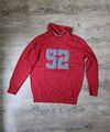 Jungen Sweatshirt Sweater Pullover mit Stehkragen Gr 140 Feinstrick Pulli Rot