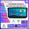 6+64G Android12 Autoradio GPS Navi WiFi CarPlay FÃ¼r SKODA Octavia III 2013-2018