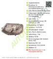 Scheinwerfer + Glühbirnen H4 Rechts Depo für VW Multivan T5 2010-2015