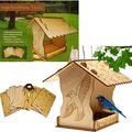 Vogelfutterhaus Kiddy Vogel-Futterhaus Bausatz aus Holz zum Aufhängen & bemalen