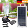 Solarwasserpumpe 50W 800L/H DC12V Tauchpumpe Geräuscharme Gartenfamilie Freibad