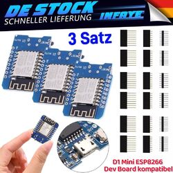 3x D1 Mini ESP8266 WLAN Board Mikrokontroller Wifi Modul Wemos Nodemcu Arduino
