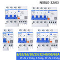 1P+N 3P+N 2/3/4 Polig FI/LS Schalter RCD RCBO Leitungsschutzschalter 6-63A NXBLE