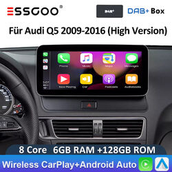 Android 13 8 Kern 128G Wireless Carplay GPS DAB+ NAVI Autoradio für Audi Q5 High