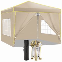 Pavillon 3x3m Pop up Faltpavillon Wasserdicht Gartenzelt Partyzelt UV Pavillion