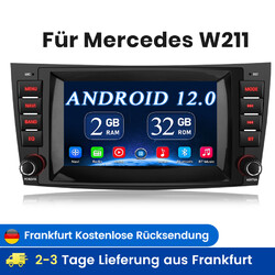 Carplay Autoradio Android 12 2+32G GPS Navi Für Mercedes Benz E-Klasse W211 W219