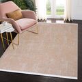 Teppichläufer 80x150cm Sandiger Charme Flurteppich Waschbar 30°C Läufer Flach Te