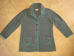 sehr schöne Damen Strickjacke Jacke von Avena, graublau türkis, Gr. 42