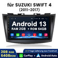 Für Suzuki Swift IV FZ 2011-2017 Android13 Autoradio 64G CarPlay BT GPS NAV DAB+