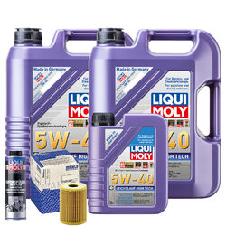 Motoröl 5W40 LIQUI MOLY High Tech 11L+MAHLE Ölfilter +Spülung