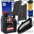 FILTERSET INSPEKTIONSPAKET+MOTUL 5W30 ÖL passend für BMW X5 F15 F85 s+xDRIVE 25d