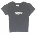 Snipes T-Shirt Damenoberteil Shirt Sommer Kurzarm Logo Stretch Gr. S Schwarz