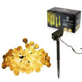 Solar LED Lichter Kette 10m Warmweiß Außen Garten Outdoor Tropfen Bituxx®