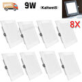 8x 9w LED Panel Einbaustrahler Deckenleuchte EinbauLeuchte eckig Spot flach slim