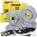 TEXTAR BREMSSCHEIBEN+BELÄGE VORNE+HINTEN FÜR AUDI SEAT LEON SKODA FABIA VW POLO