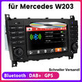 7'' Autoradio GPS Navi DVD für Mercedes Benz C Klasse W203 CLK W209 BT RDS DAB+