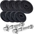 ScSPORTS® Kurzhanteln 20kg 30mm Kurzhantel 2er Set Gusseisen Hantelset Gewichte