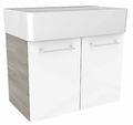 Fackelmann LIMA Badmöbel Set 2-tlg Badschrank Weiß 60 cm Möbel Made in Germany