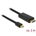 DELOCK Kabel Mini Displayport 1.1 Stecker > HDMI-A Stecker 2 m 83699 (4043619836