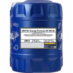 20L MANNOL ENERGY FOMULA OP 5W-30 MOTORÖL passend für VW505.01 505.00 GM DEXOS2