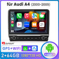 2+64G Android 13 Autoradio Carplay Für Audi A4 S4 RS4 8E B6 B7 GPS WIFI DAB+ SWC