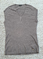 ESCADA Damen Pulli T-Shirt braun glänzend Gr. L neuwertig